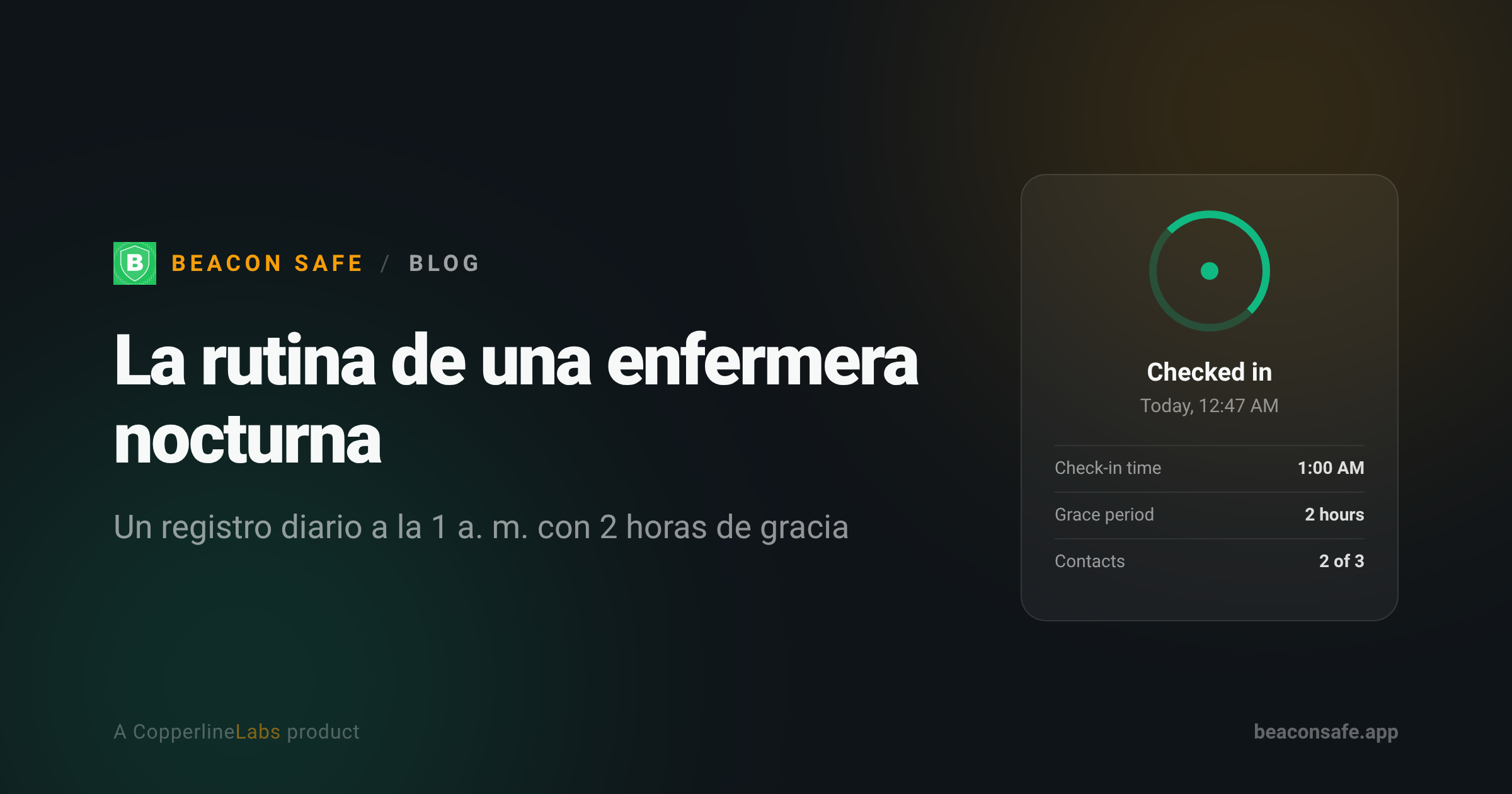 La rutina de registro diario a la 1 a.m. de una enfermera nocturna en Beacon Safe